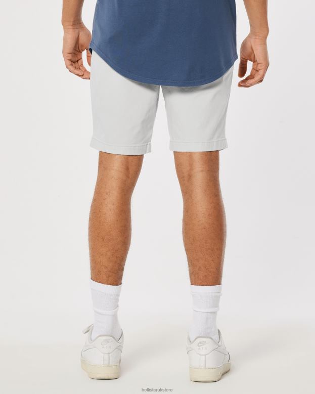 Bottoms Hollister Men Twill Jogger Shorts 9\\ 488201204 Light Grey